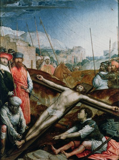 Christ Raised on the Cross, 1496-1504 by Juan de Flandes